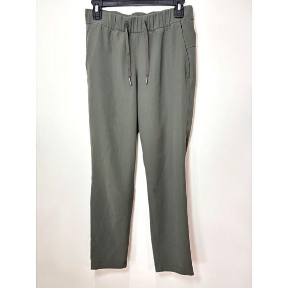 Lululemon Women On the Fly Olive Green Pants 4 Pull On Comfort Travel Weekend - Picture 3 of 13